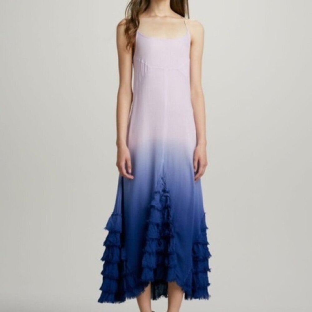 Free People Ombré Gray to Blue Dress